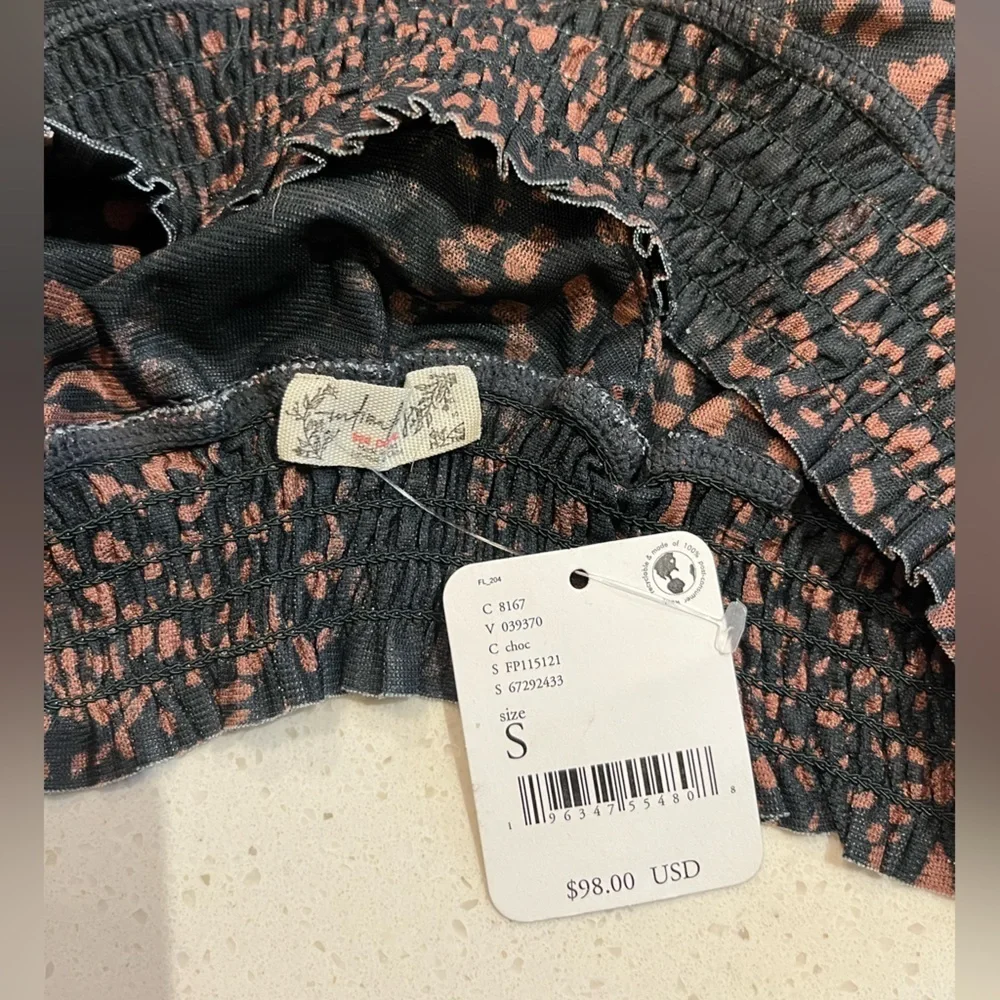 🆕Free People | Intimately Free People | Animal Print Cowl Neck Bralette Sz Small